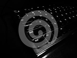 Keyboard Close up with Black Background