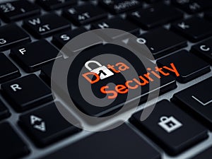 Keyboard Close-Up with Red Key Highlighting Data Security and Digital Privacy photo