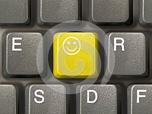 Keyboard (closeup) with Smile key