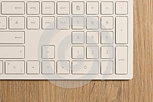 Keyboard from a computer on a desk