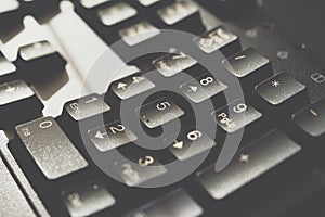 Keyboard for computer server or desktop computer