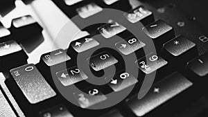 Keyboard for computer server or desktop computer