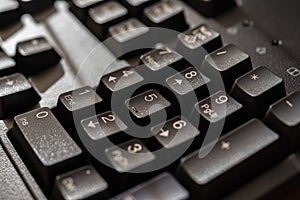 Keyboard for computer server or desktop computer