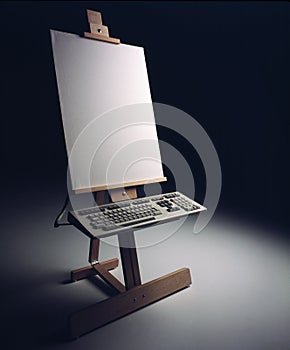 Keyboard and Easel