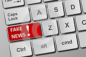 Keyboard with fake news button