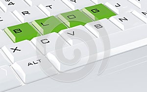 Keyboard with the green buttons
