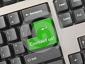 Keyboard - green key Contact us