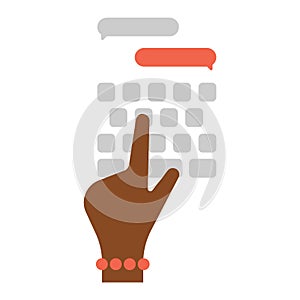Keyboard hands vector