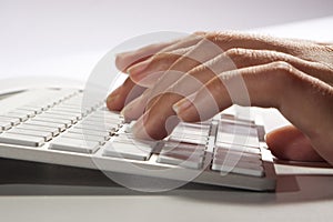 Keyboard and hands