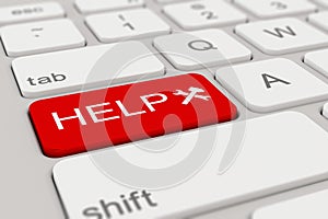 Keyboard - help - red