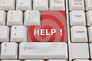 Keyboard with HELP word