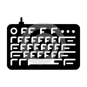 Keyboard icon, black and white, simple, technology, computer input device