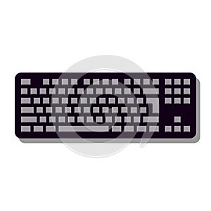 Keyboard Icon in trendy flat style isolated on grey background, for your web site design, app, logo, UI. illustration