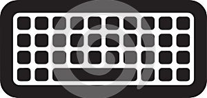 Keyboard Icon Vector Illustration for Computer Input Devices and Typing Interface Concepts