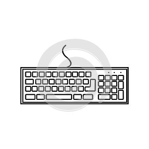 Keyboard icon with a white background