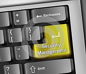 Keyboard Illustration Security Management