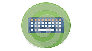 Keyboard input device icon, computer technology interface, vector design Generative AI