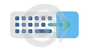 Keyboard Input Icon. Data Entry and Communication. vector design Generative AI