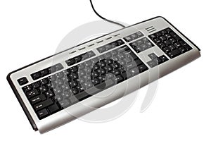 Computer PC keyboard isolated technology equipment white desktop device input button keypad object communication key modern symbol