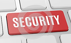 Keyboard key with security inscription