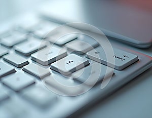 Keyboard Key Set Isolated on White