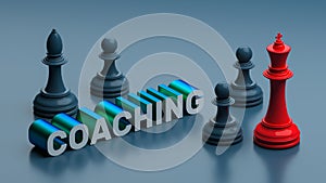 keyboard keys coaching concept .