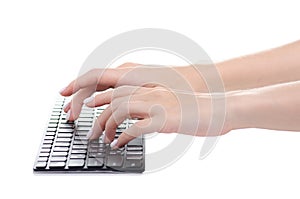 Keyboard for laptop in hand