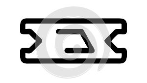 Keyboard layout computer graphic icon illustration , vector design Generative AI