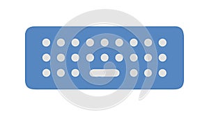 Keyboard Layout Computer Input Device, vector design Generative AI