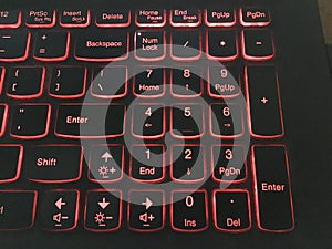 keyboard light red numlock photo