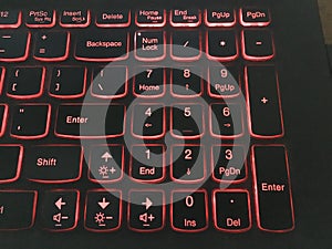 keyboard light red numlock