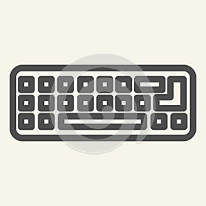 Keyboard line icon. Computer keypad vector illustration isolated on white. Pc key outline style design, designed for web