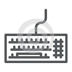 Keyboard line icon, electronic and device, keypad