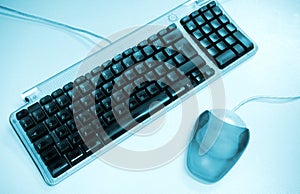 Keyboard and mouse. photo