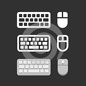 Keyboard and mouse icons