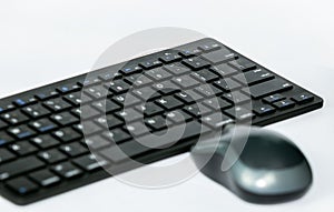 Keyboard & mouse isolated on white background