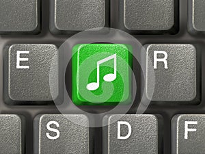 Keyboard with music img