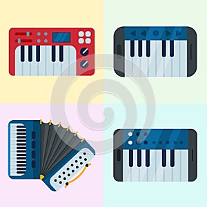 Keyboard musical instruments isolated classical musician piano