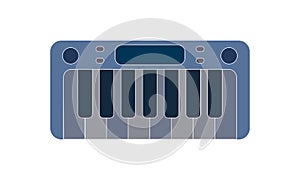 Keyboard musical tools vector icon.