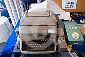 Keyboard of old telex photo