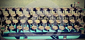 Keyboard of an old typewriter