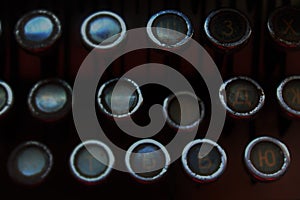 Keyboard of Old Typewriter