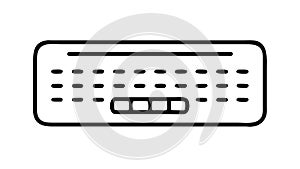Keyboard Outline Icon, Typing and Digital Input, vector design Generative AI
