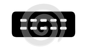 Keyboard Peripheral Icon: Computer, Input Device Typing, vector design Generative AI