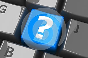 Keyboard question blue key