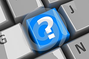Keyboard question blue key