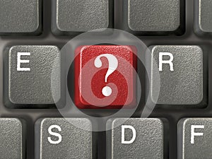 Keyboard with question key