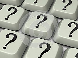 Keyboard with question mark