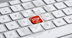 Keyboard with red button