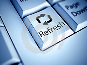 Keyboard and Refresh button, internet concept